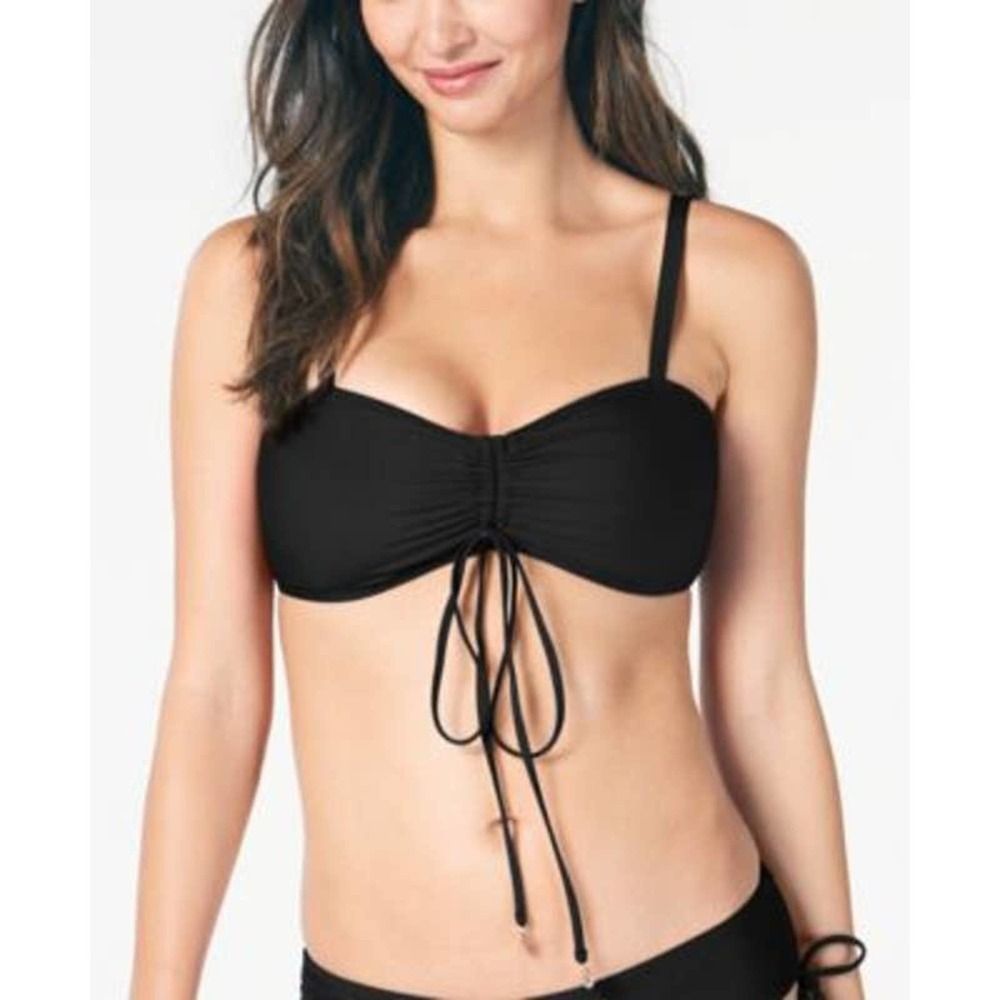 NWT - DKNY RUCHED FRONT BANDE TOP